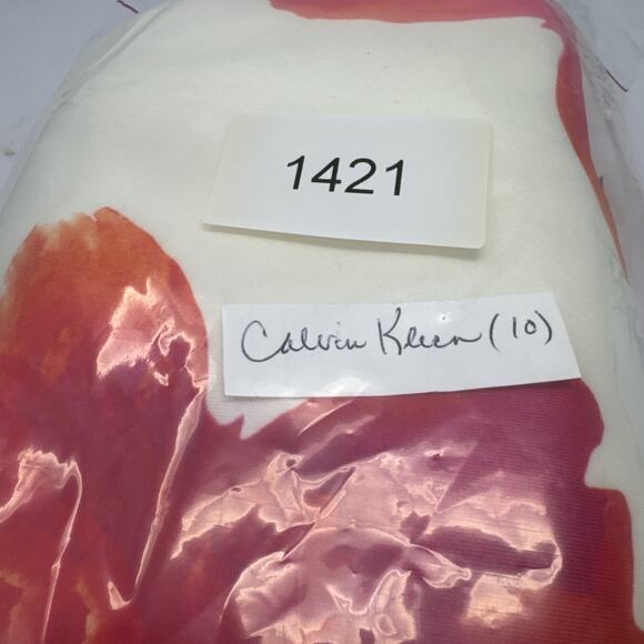 Calvin Klein Floral Scuba Knit Sheath Dress 10 Sunburst Bloomcore Party Wedding - Picture 14 of 14